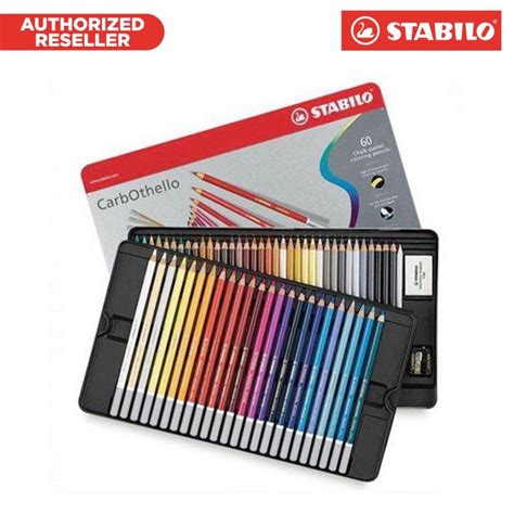 stabilo carbothello metal box of 60 colours|stabilo carbothello sharpener.